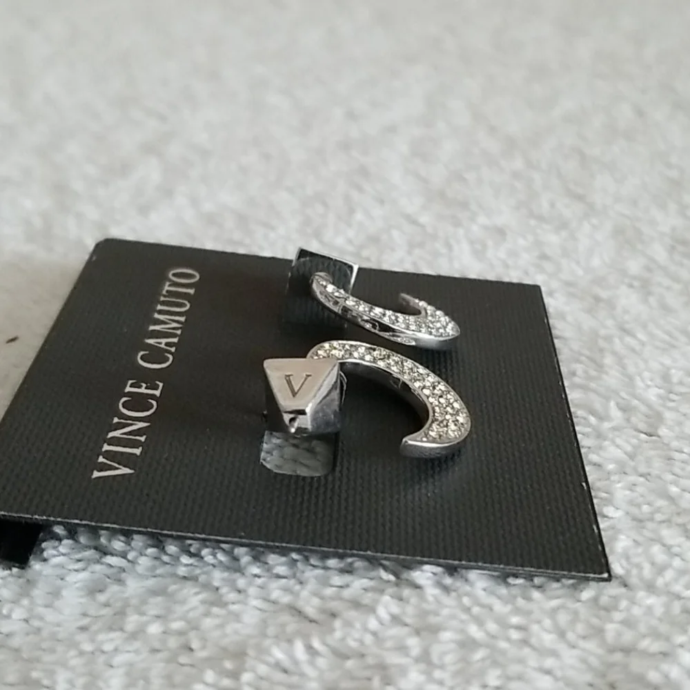 New Vince Camuto Crescent Moon Huggie Earrings - Picture 2 of 6